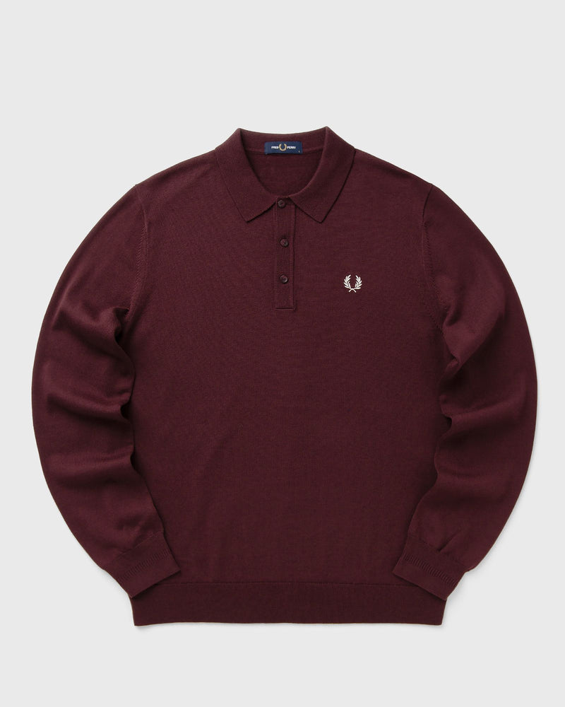 Fred Perry CLASSIC KNITTED SHIRT LS red