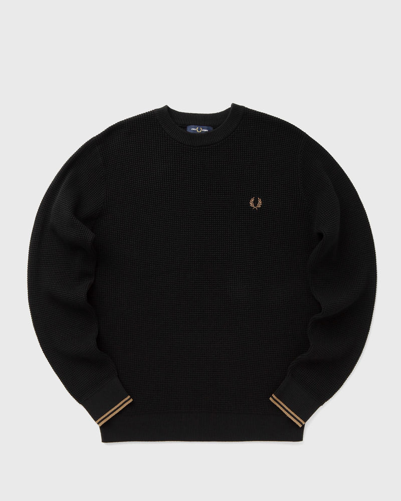 Fred Perry WAFFLE STITCH JUMPER black