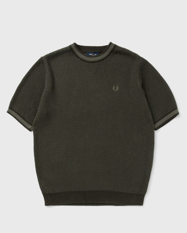 Fred Perry TEXTURED KNITTED T-SHIRT green