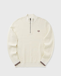 Fred Perry Waffle Stitch HALF ZIP Jumper beige