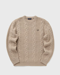 Fred Perry Chunky Cable KNIT Jumper beige