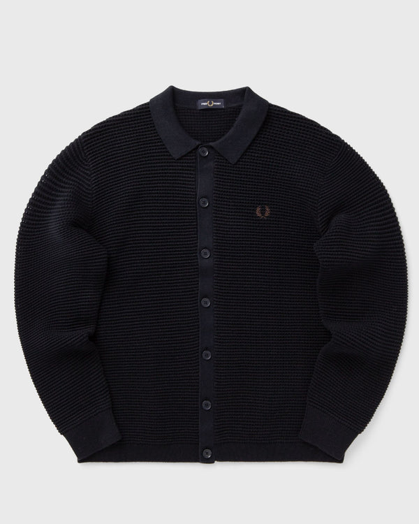 Fred Perry POINTELLE BUTTON THROUGH CRDGN blue