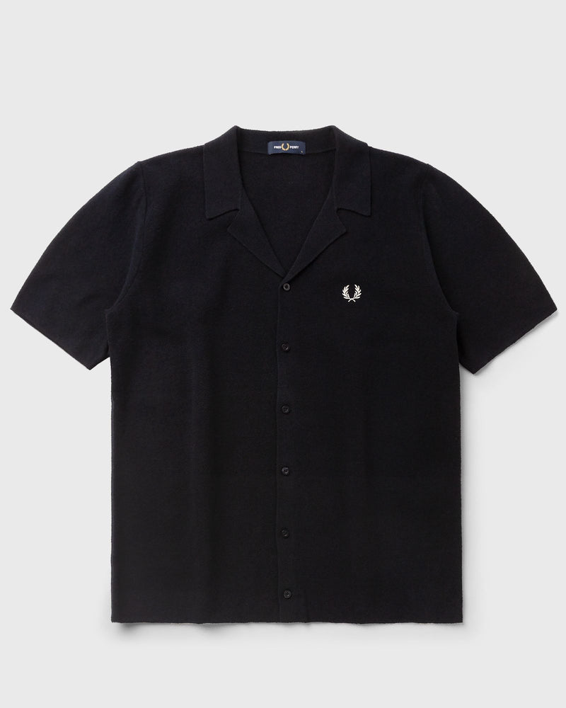 Fred Perry REVERE COLLAR KNITTED SHIRT blue