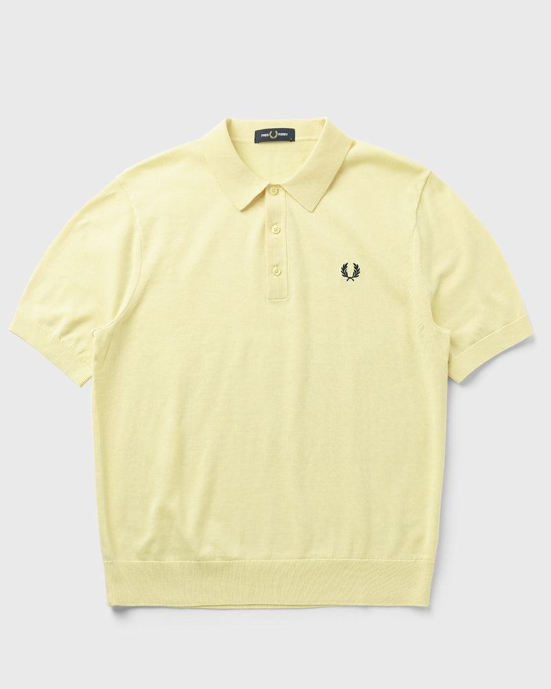 Fred Perry COTTON KNITTED SHIRT yellow