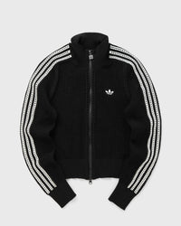 Adidas Womens Knitted Crochet Firebird Track Top Black