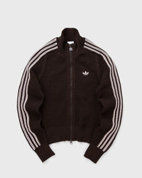 Adidas Womens Knitted Crochet Firebird Track Top Brown