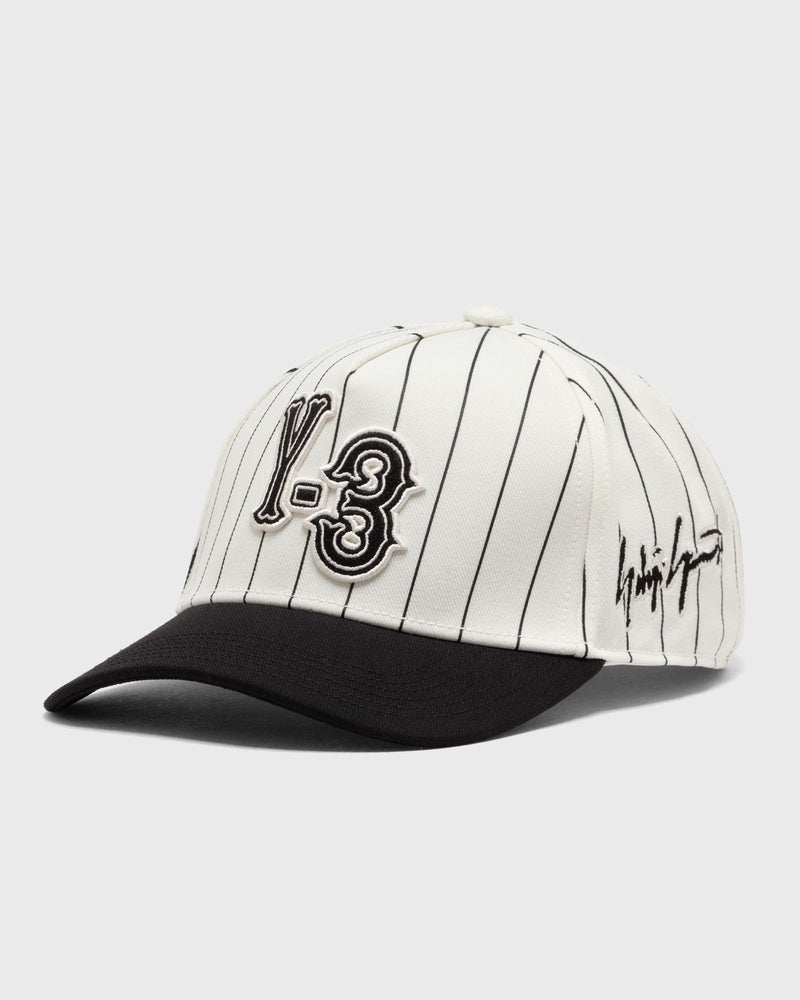 Y-3 Pinstri Cap Black|White