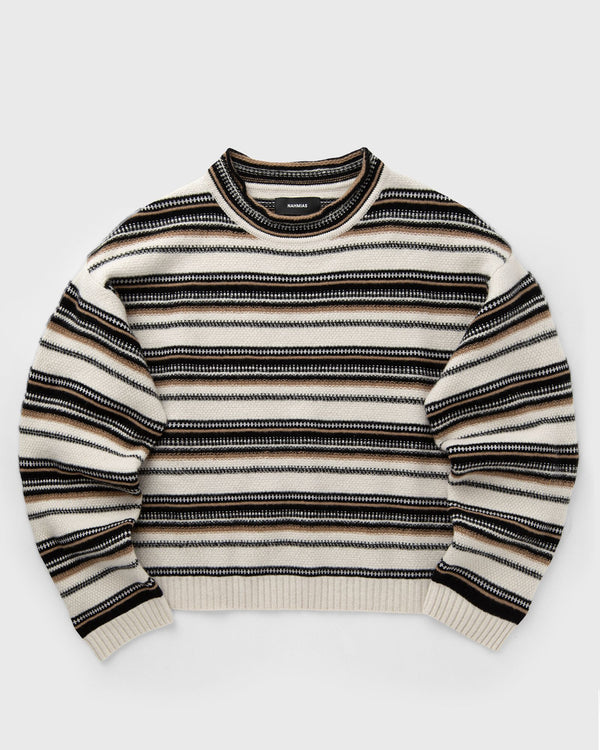 Nahmias Striped Knit Boxy Crewneck black