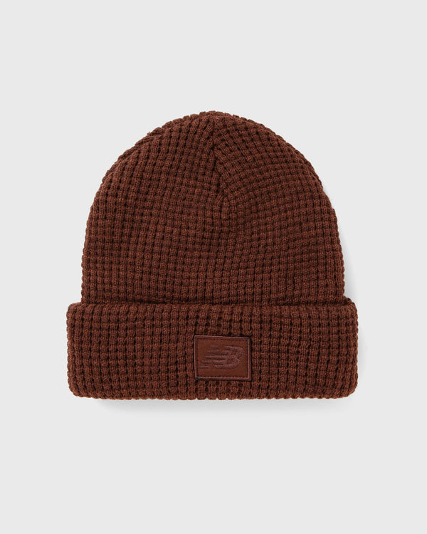 New Balance Waffle Knit Cuffed Beanie brown