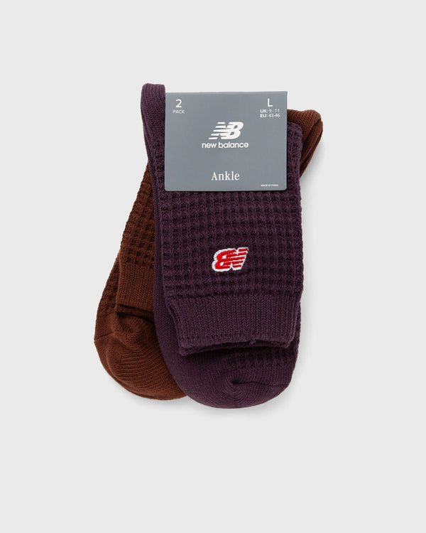 New Balance Waffle Knit Ankle Socks 2 Pack