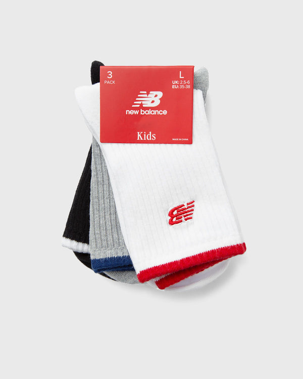 New Balance Kids Patch Logo Midcalf Socks 3 Pack multi