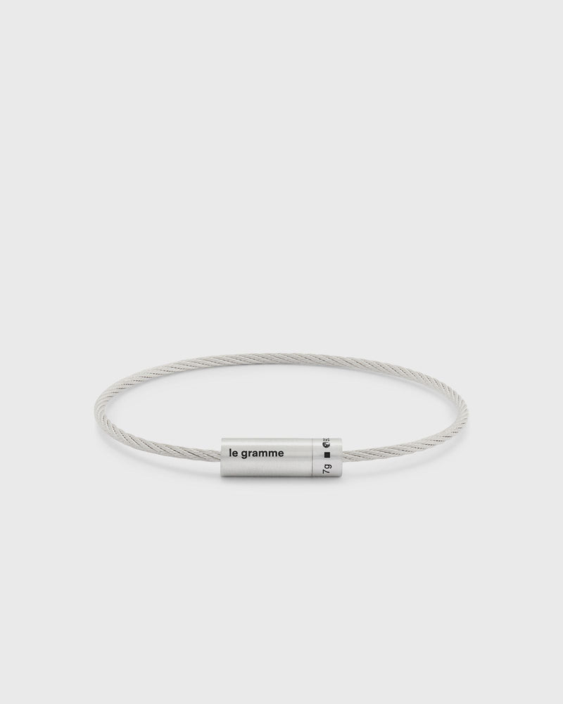 Le gramme 7g-brushed-sterling silver-cable-bracelet silver