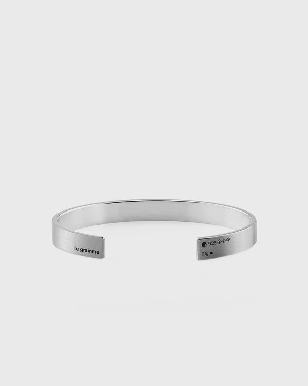 Le Gramme 21G-Brushed-Sterling Silver-Ribbon-Bracelet