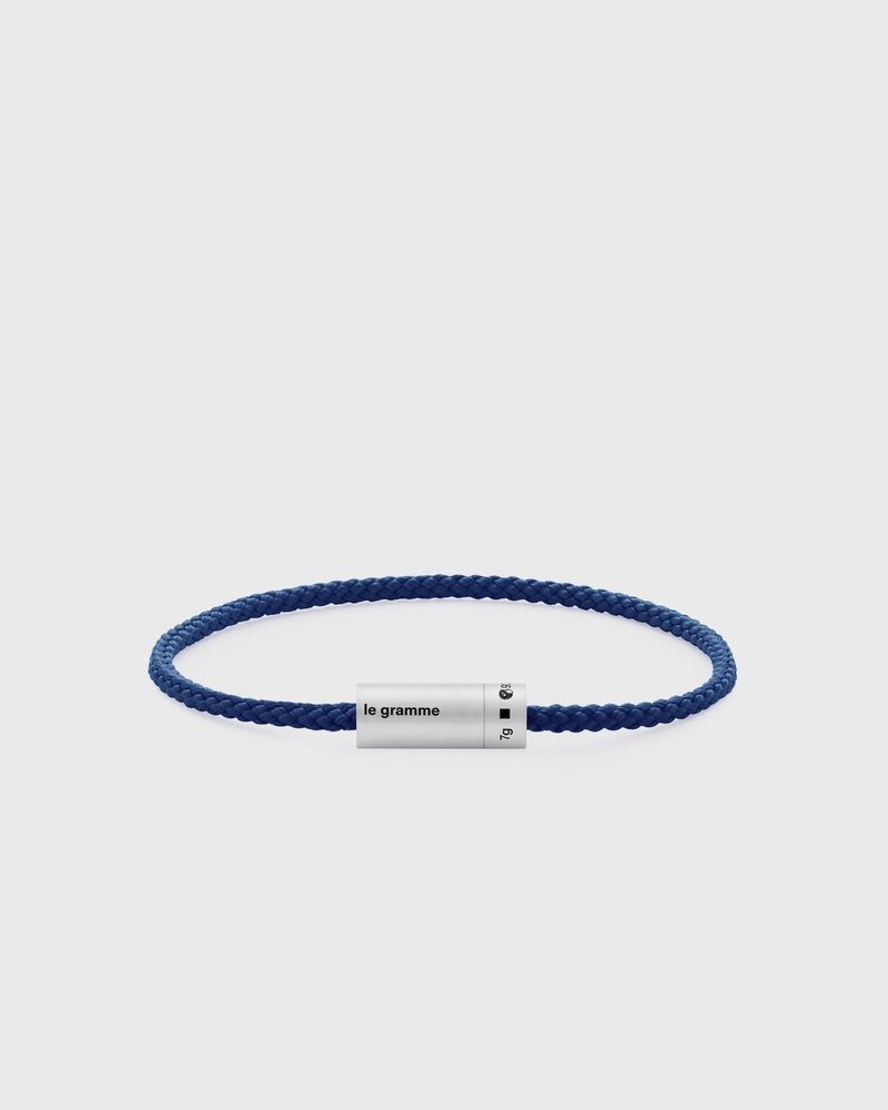 Le Gramme 7g-brushed Royal Blue Nato-cable-bracelet