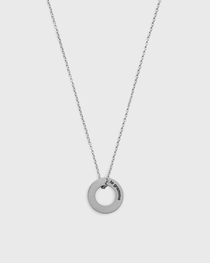 Le gramme 1.1g-polished and brushed-sterling silver-round necklace silver