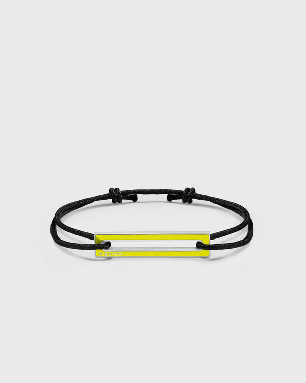 Le Gramme 1.7G Polished Sterling Silver Yellow Lacquered Cord Bracelet