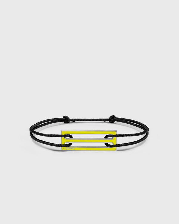 Le Gramme 2.5G Polished Sterling Silver Yellow Lacquered Cord Bracelet