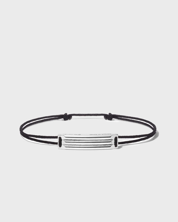 Le gramme 5g-godron cord-bracelet black