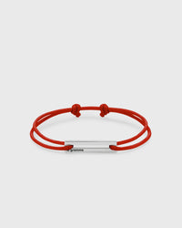 Le Gramme 1.7g-polished Sterling Silver-red Cord-bracelet