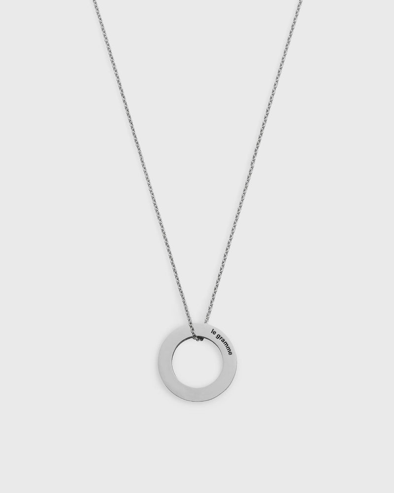 Le gramme 2.5g-polished sterling silver-round-necklace silver