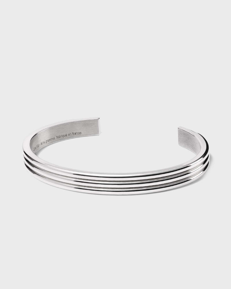Le Gramme 30g-godron-bracelet silver