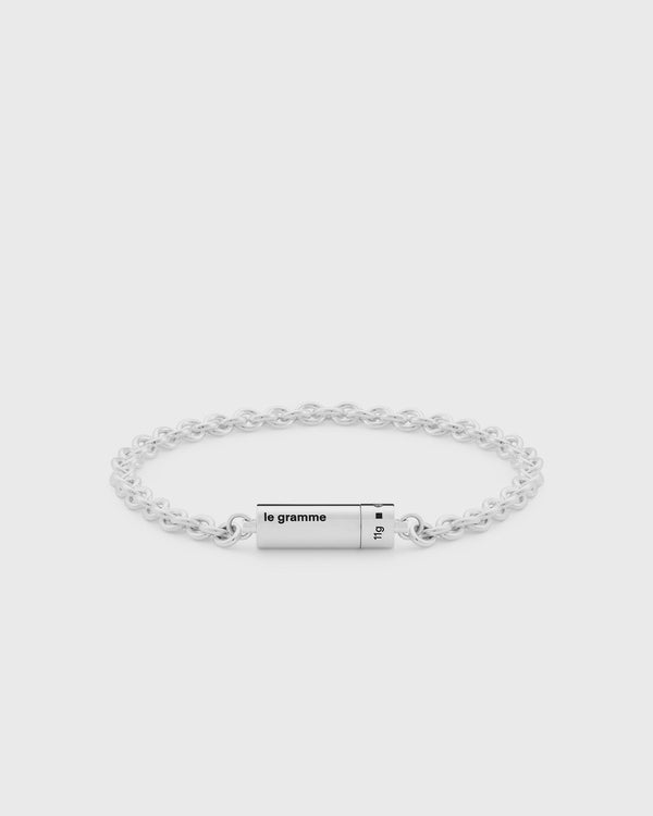 Le gramme 11g polished sterling silver chain cable bracelet silver