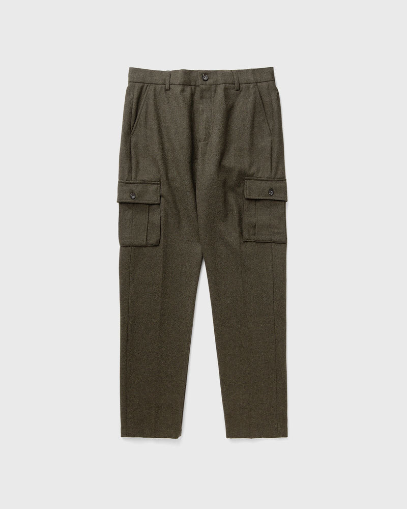 Les Deux Como Reg Wool Cargo Suit Pants green