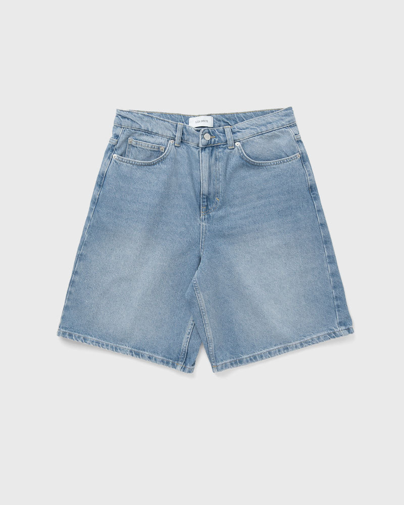 Les Deux Ryder Washed Denim Shorts blue
