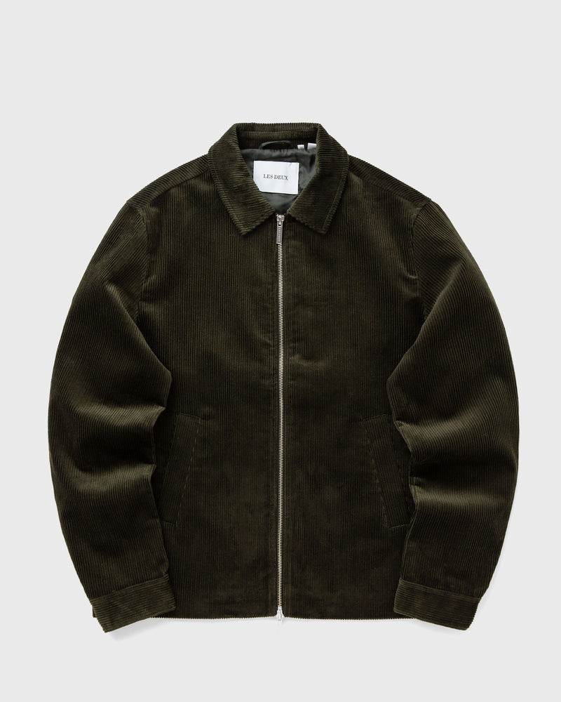 Les Deux Marchall Corduroy Coach Jacket green
