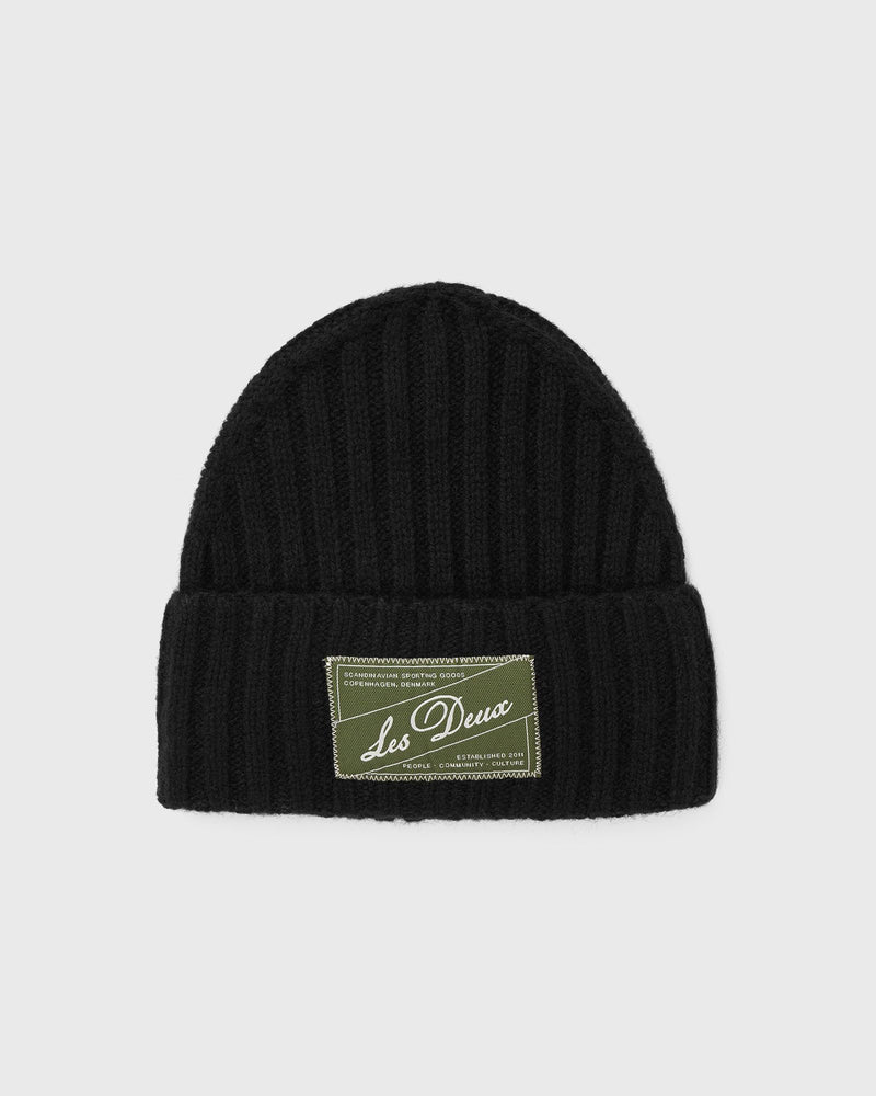 Les Deux Wells Wool Beanie black