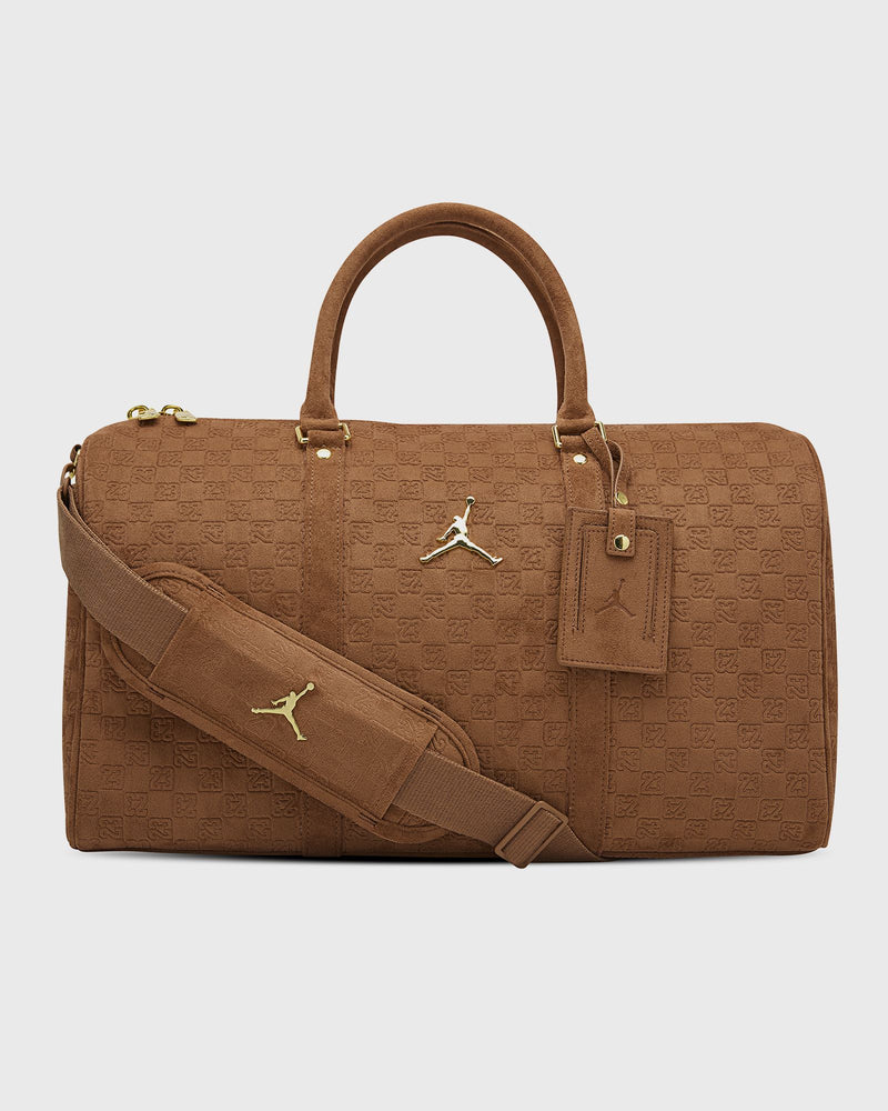 Jordan Suede Monogram Duffle L Brown