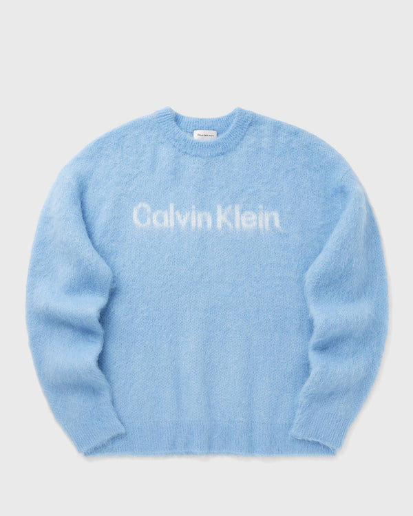 Calvin Klein Jeans LS BRUSHED ALPACA LOGO CRWNK SWEATER blue