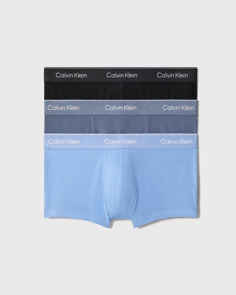 Calvin Klein Underwear LOW RISE TRUNK ICON COTTON STRETCH 3-PACK blue