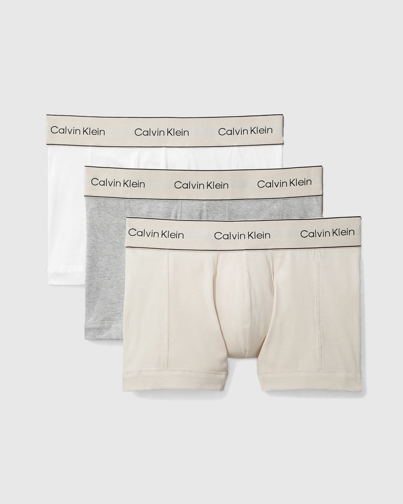 Calvin Klein Underwear Heritage Cotton Stretch 3 Trunks beige