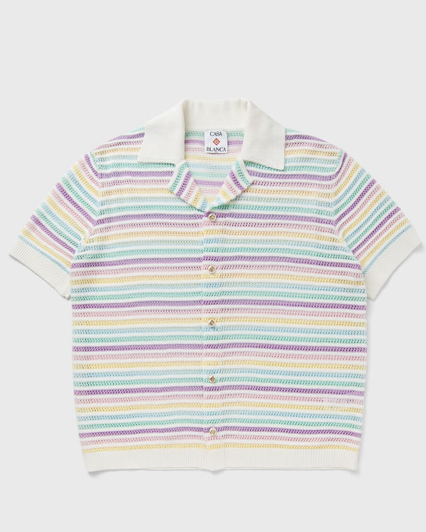 Casablanca FLOWER CROCHET POLO multi