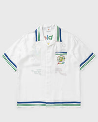 Casablanca Cuban Collar Short Sleeve Shirt white