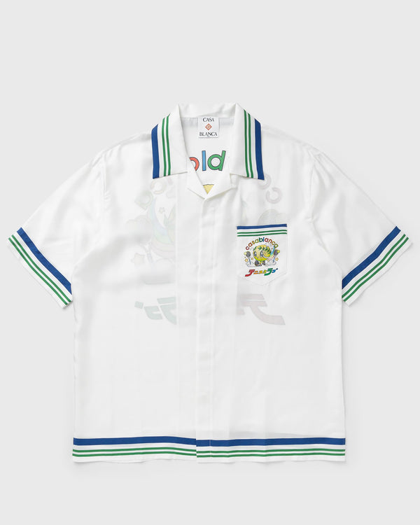 Casablanca CUBAN COLLAR SHORT SLEEVE SHIRT white