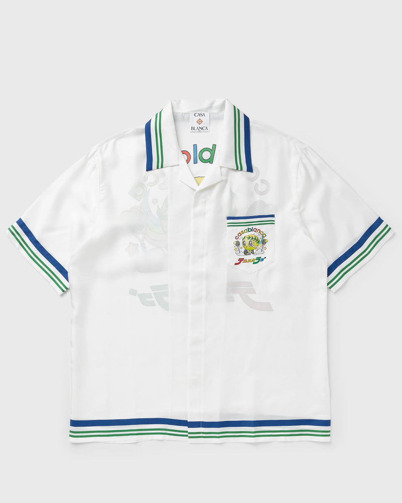 Casablanca CUBAN COLLAR SHORT SLEEVE SHIRT white