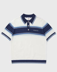 Casablanca Mesh Stripe Polo Blue|white