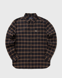 Fred Perry Brushed Twill Tartan Shirt brown