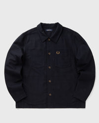 Fred Perry Brushed Twill Overshirt blue