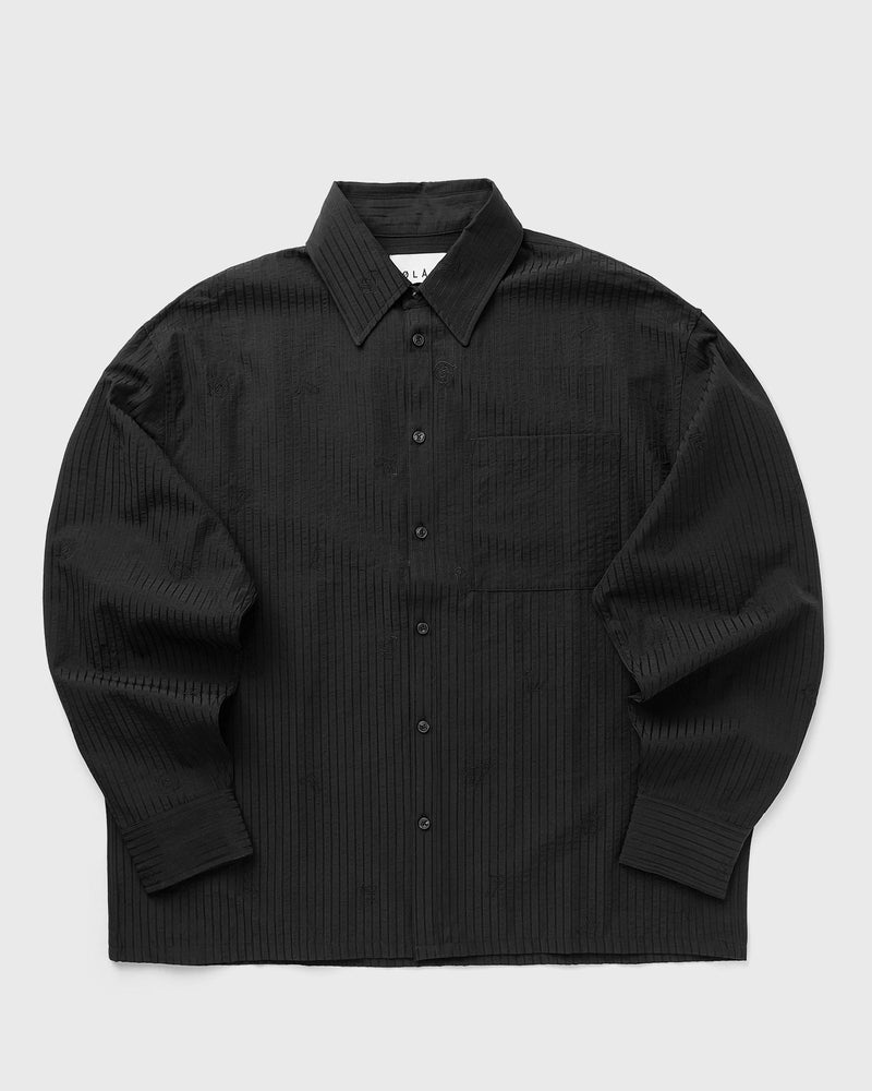 LF EMBRO LOGO STRIPE SHIRT LS black