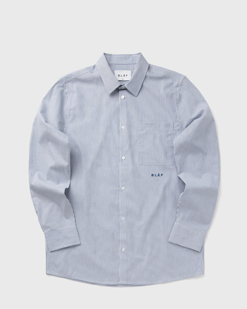 ØLÅF Oxford Stripe Shirt LS blue
