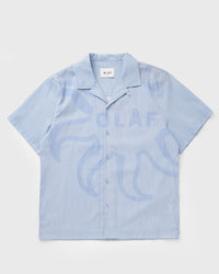 Olaf Stripe Sun Aop Camp Shirt Blue