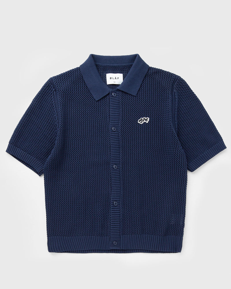LF KNIT POLO blue