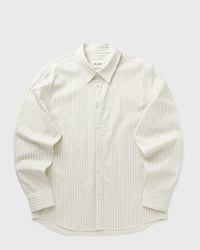 ØLÅF Stitched Striped Relaxed Shirt beige
