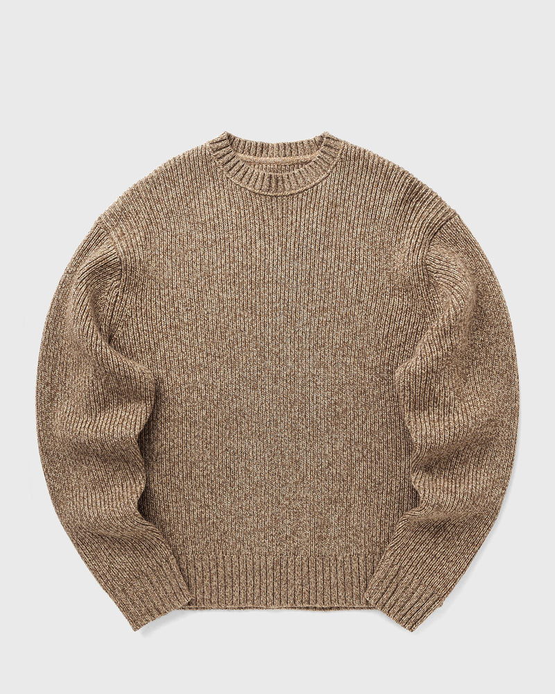 ØLÅF Essential Melange Knitted Crewneck brown