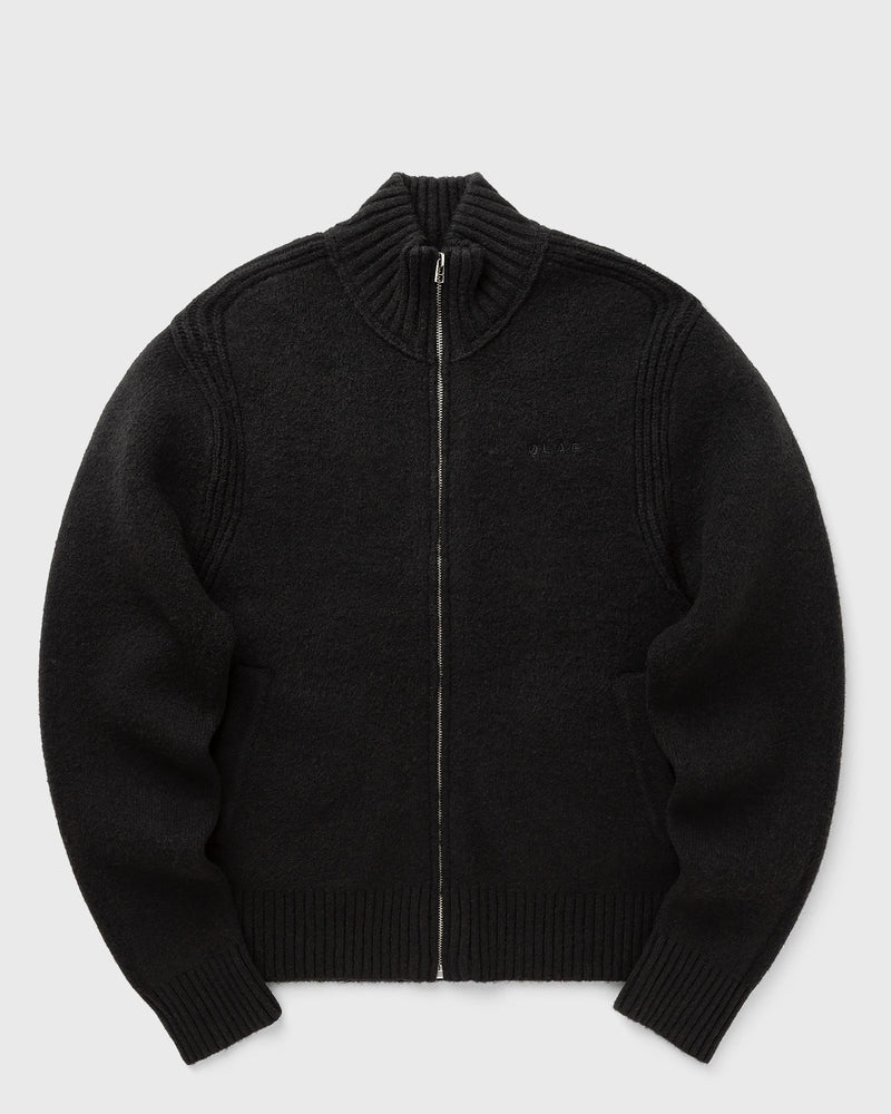 ØLÅF ZIP Through Knitted MOCK NECK black