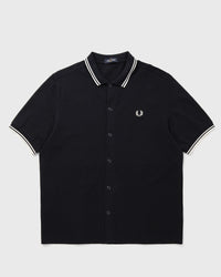 Fred Perry Button Through Polo Shirt White