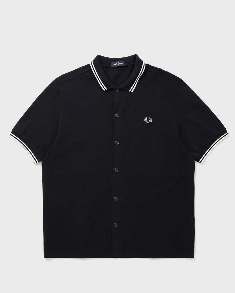 Fred Perry Button Through Polo Shirt White